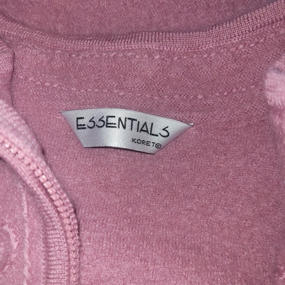 Essentials By Koret Pink Embroidered Zip-Up Cardigan Jacket XL - Picture 9 of 9